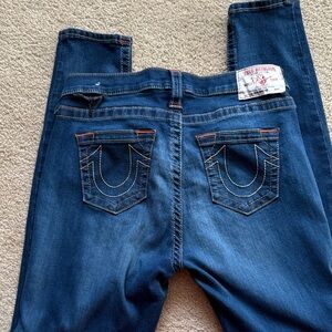 True Religion Women's Classic Blue Straight Leg Jeans - decent condition